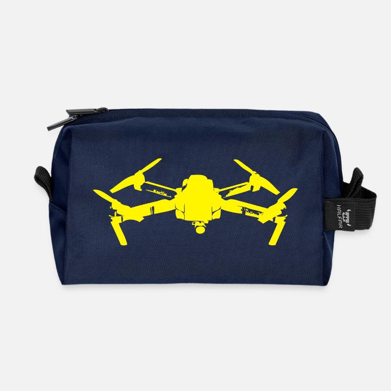 Drohne gelb - Recycelte Kulturtasche - Navy