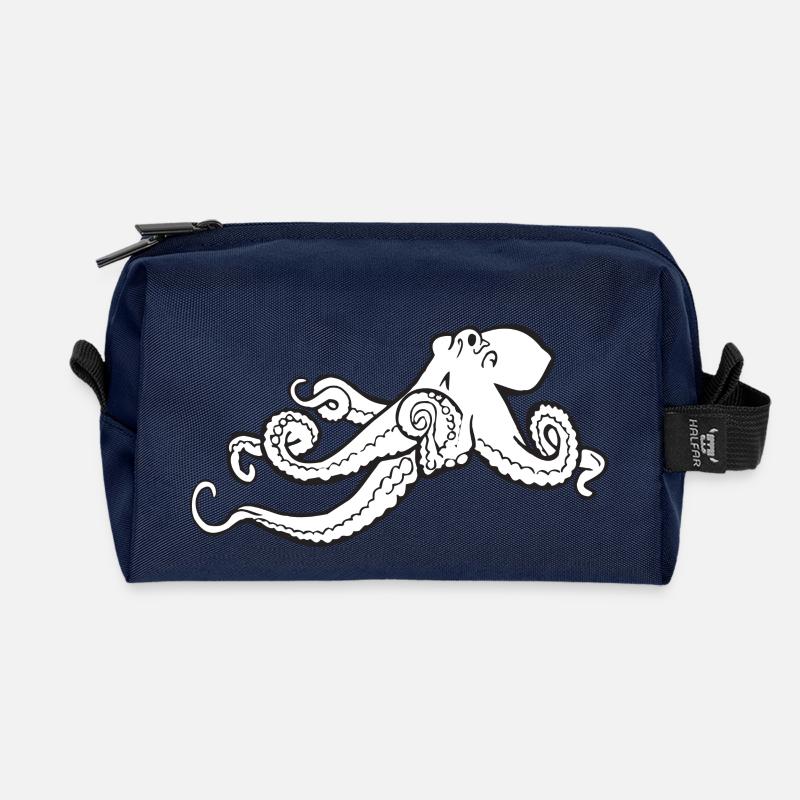 tintenfisch giant octopus krake kalmar sepien fish - Recycelte Kulturtasche - Navy