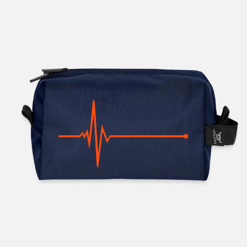 Puls - Pulslinie - Frequenz - Recycelte Kulturtasche - Navy