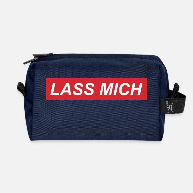 Lass mich - Recycelte Kulturtasche - Navy