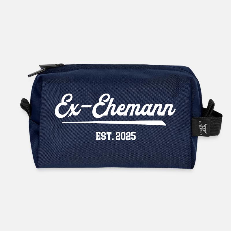 Ex Ehemann 2025 Scheidung Exmann Geschieden - Recycelte Kulturtasche - Navy