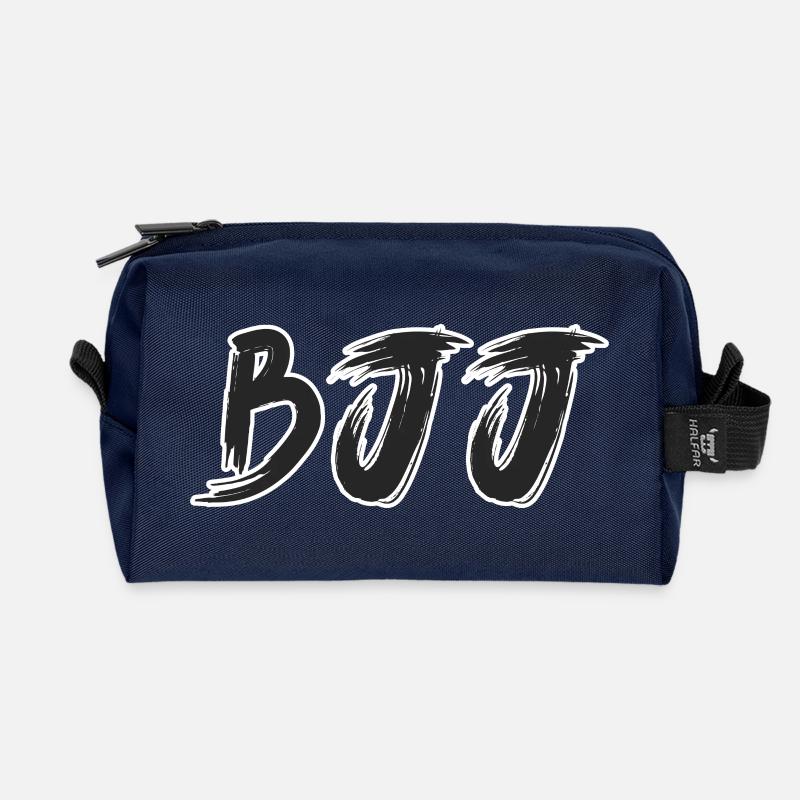 BJJ Schwarzer Gürtel – Jiu Jitsu Rang Design - Recycelte Kulturtasche - Navy