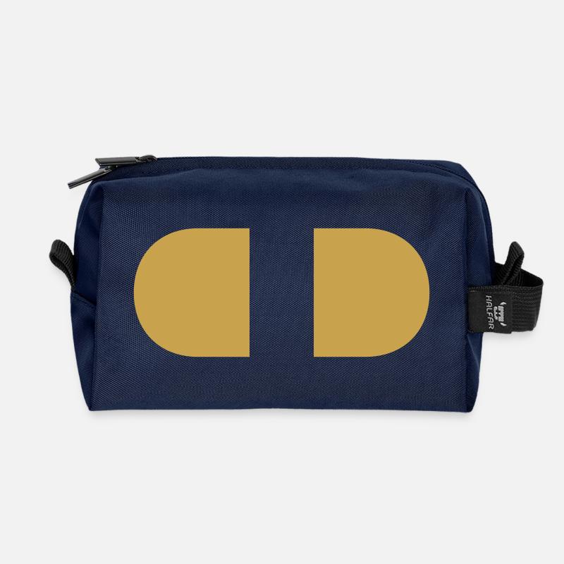 controller-split-gold - Recycelte Kulturtasche - Navy