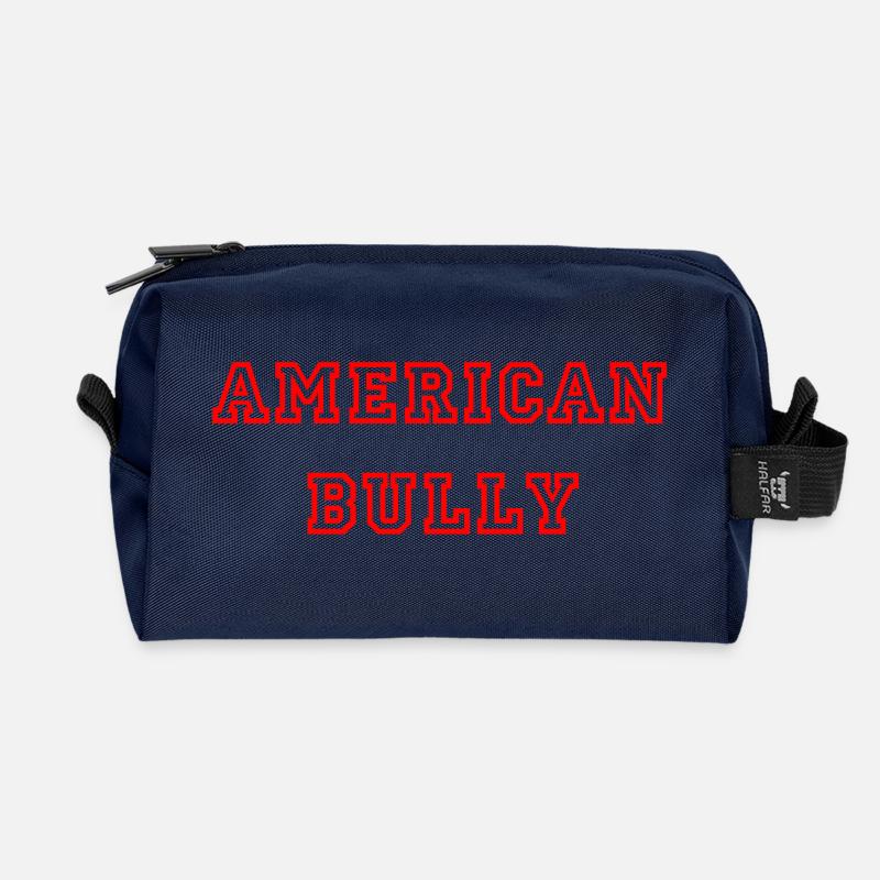American Bully - Recycled Toiletry Zip Bag - navy