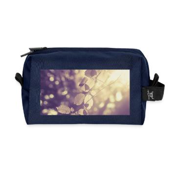 Branche en contre-jour - Trousse de toilette en tissu recyclé - marine - Devant