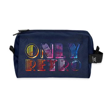 Only retro - Recycled Toiletry Zip Bag - navy - Front