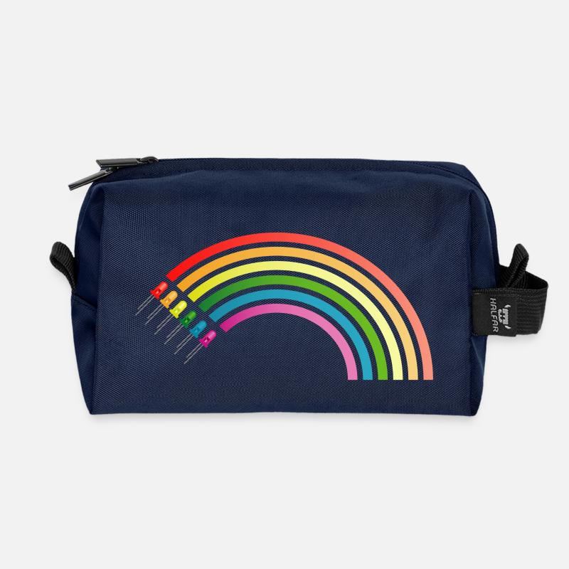 Regenbogen - Recycelte Kulturtasche - Navy