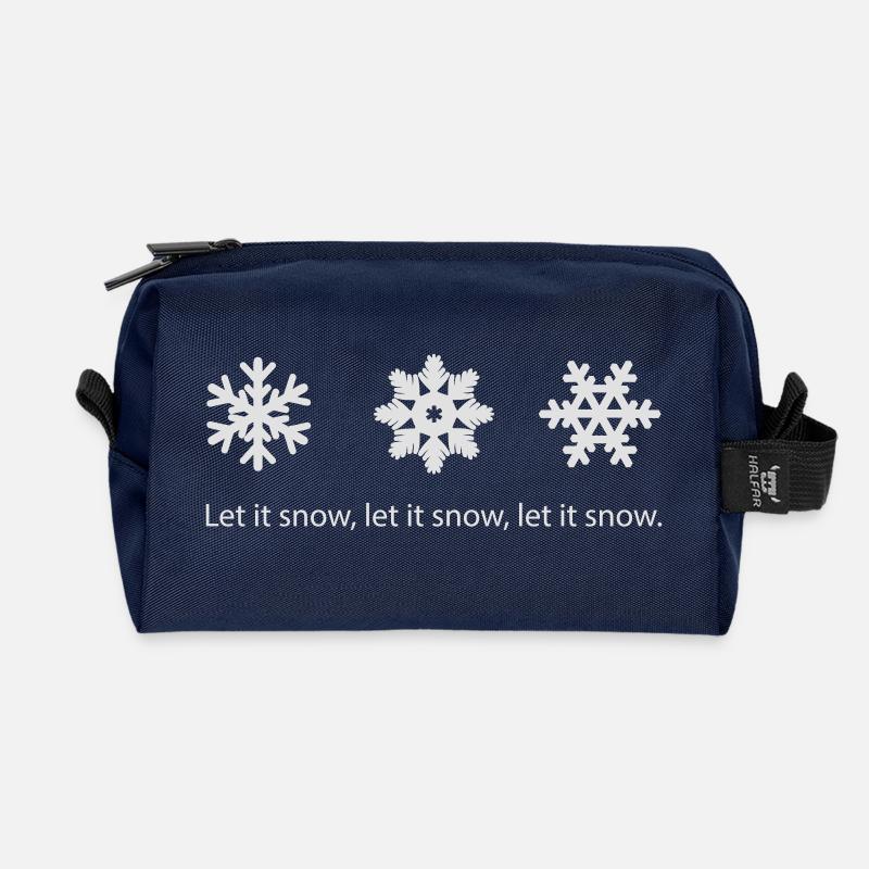 Let it snow - Recycelte Kulturtasche - Navy