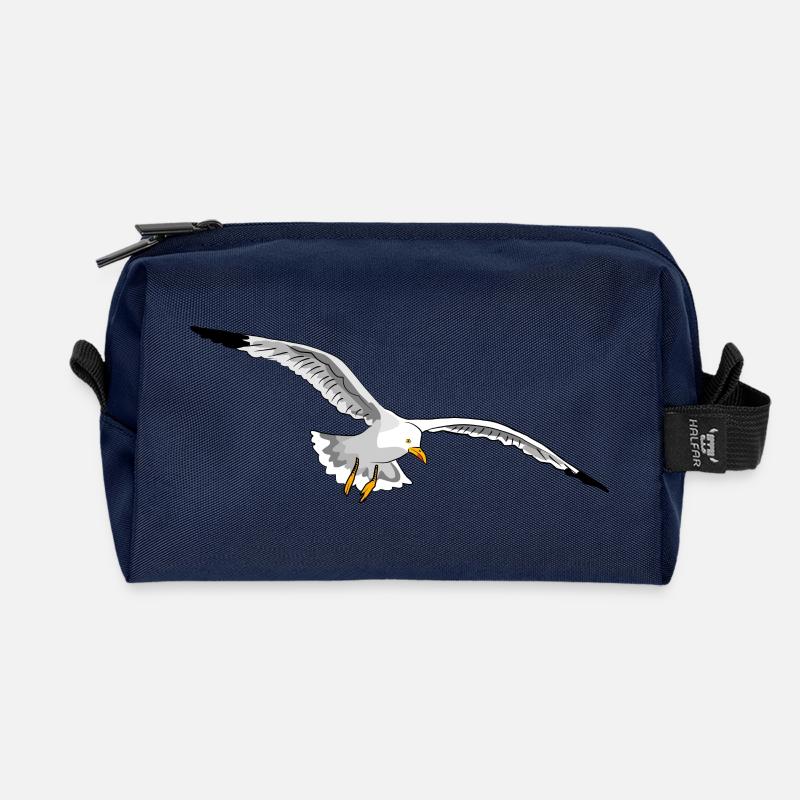 fliegende moewe urlaub fliegen - Recycelte Kulturtasche - Navy