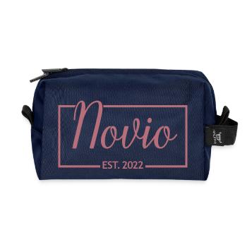 2022 Hochzeit des Verlobungsgeschenks des Bräutigams - Recycelte Kulturtasche - Navy - Vorne