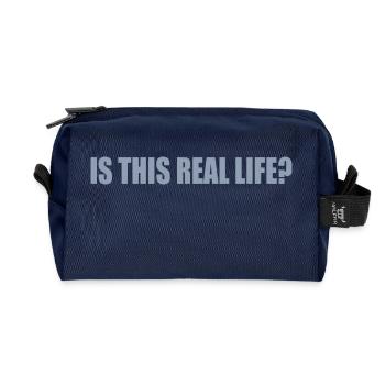 Is This Real Life? Ist das das echte Leben Gamer - Recycelte Kulturtasche - Navy - Vorne