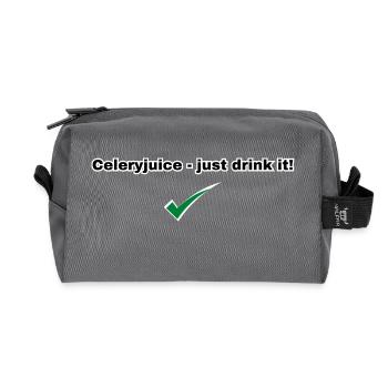 Celeryjuice - just drink it! - Recycelte Kulturtasche - Anthrazit - Vorne