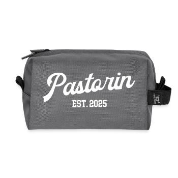 Pastorin 2025 Frau Pastor Kirche Vikarin Pfarrerin - Recycelte Kulturtasche - Anthrazit - Vorne