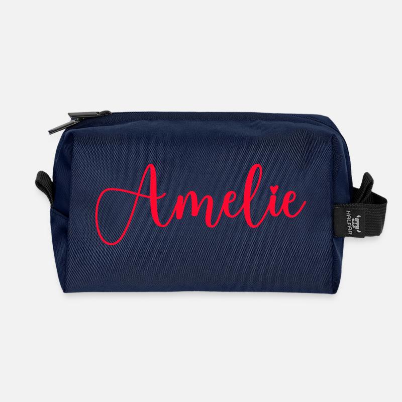amelie name - Recycelte Kulturtasche - Navy