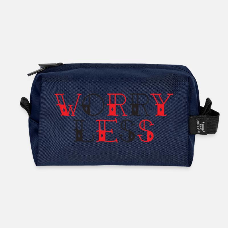 Abstraktes Design in bunten Farben - Recycelte Kulturtasche - Navy
