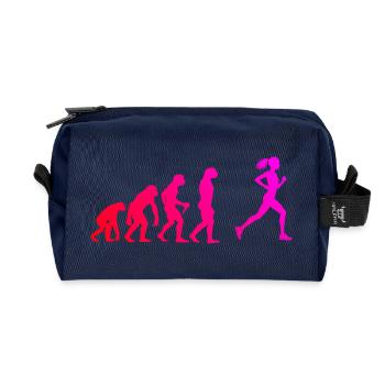 Marathon running gift idea for the runner - Recycled Toiletry Zip Bag - navy - Front