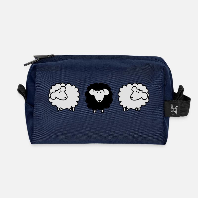 scharzes schaf - Recycelte Kulturtasche - Navy