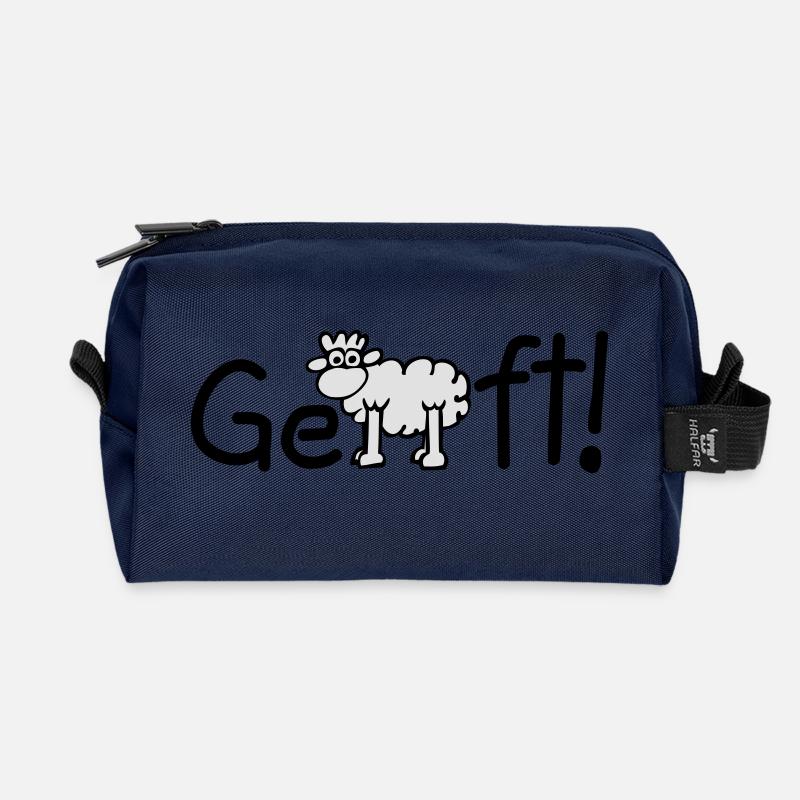 Geschafft! Abschluss - Recycelte Kulturtasche - Navy
