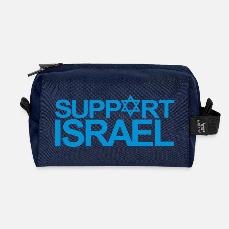 SUPPORT ISRAEL - Recycelte Kulturtasche - Navy