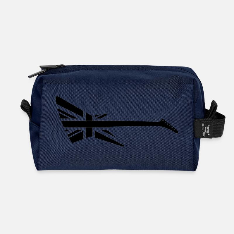 Gitarren Union Jack - Recycelte Kulturtasche - Navy