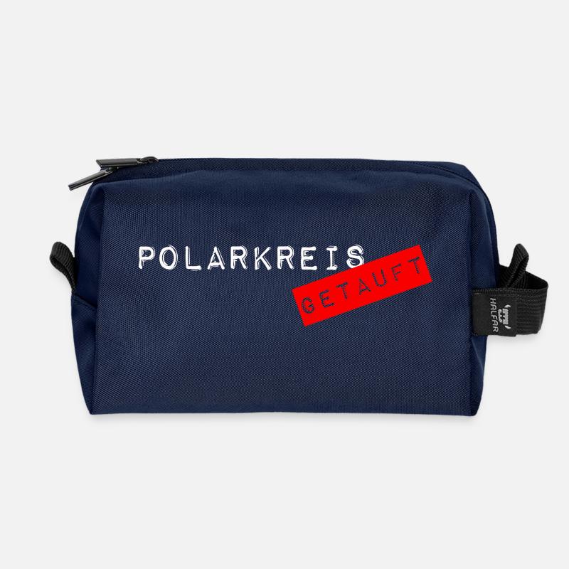 ZUR POLARKREIS TAUFE (Der Klassiker) - Recycelte Kulturtasche - Navy