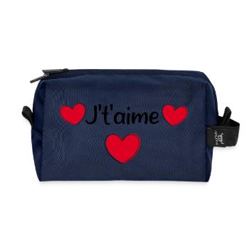 Saint-Valentin cœur rouge, st.valentin - Recycelte Kulturtasche - Navy - Vorne