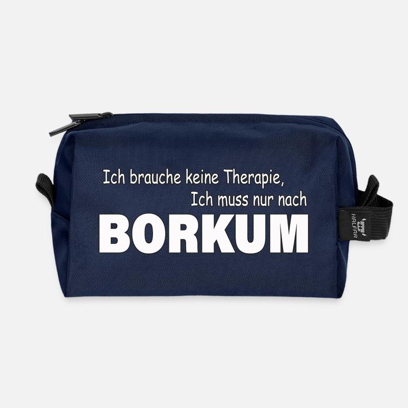 Therapie BORKUM - Recycelte Kulturtasche - Navy