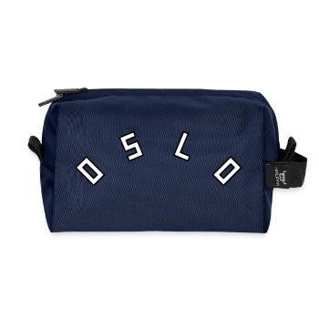Oslo - Trousse de toilette en tissu recyclé - marine - Devant