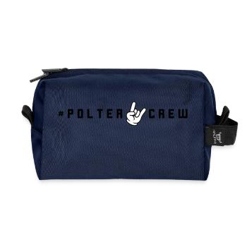 Polter Crew Polterabend - Recycelte Kulturtasche - Navy - Vorne