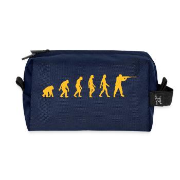 Die Evolution der Jäger - Recycelte Kulturtasche - Navy - Vorne