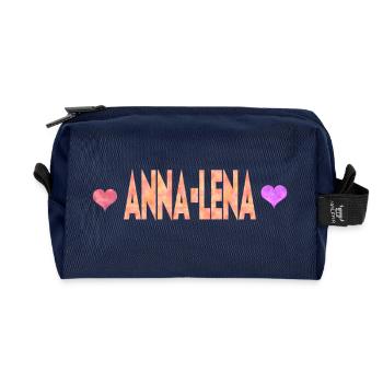 Anna-Lena - Trousse de toilette en tissu recyclé - marine - Devant