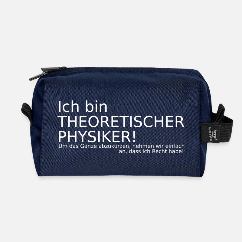 Theoretische Physik lustiger Spruch Geschenkidee - Recycelte Kulturtasche - Navy