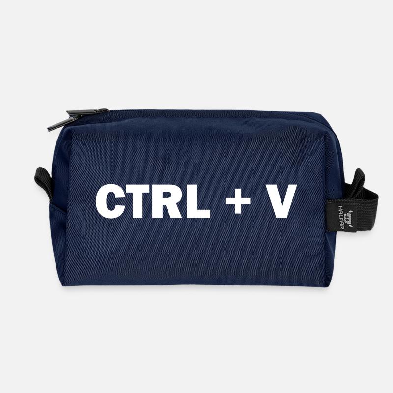 ctrl v - Recycelte Kulturtasche - Navy