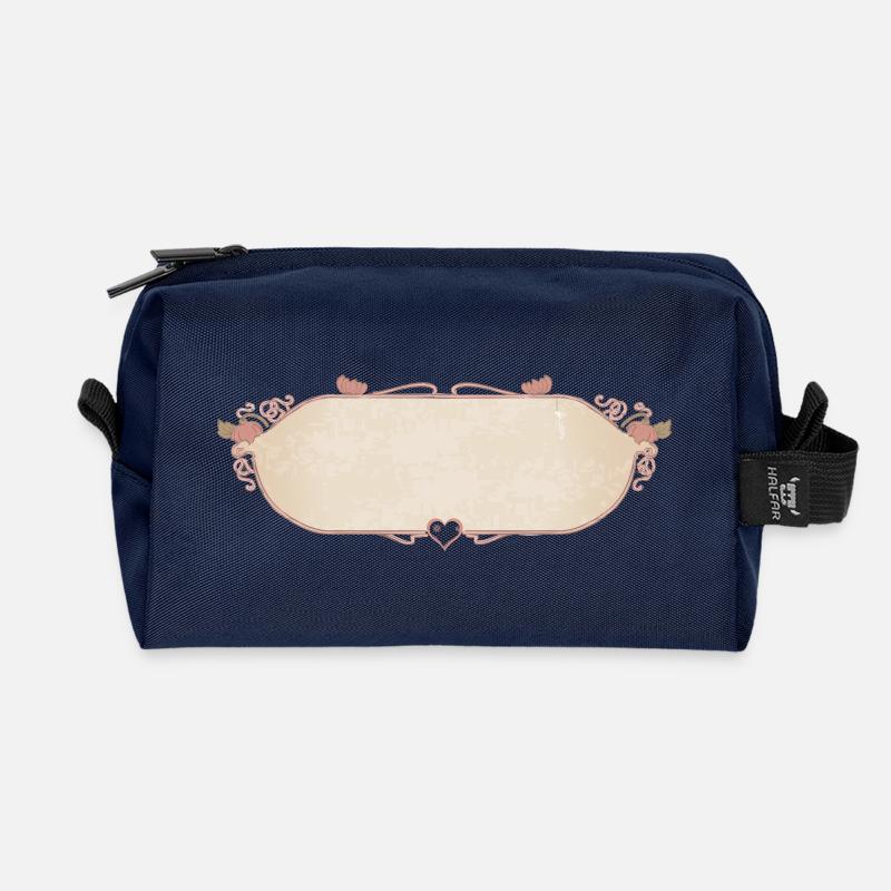 Vintage Shield - Recycled Toiletry Zip Bag - navy