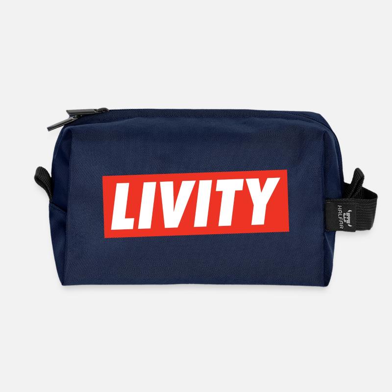 Livity Jah Rastafari Rasta One Love INI Roots - Recycelte Kulturtasche - Navy