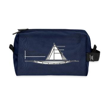 Voilier Sea Geometry - Trousse de toilette en tissu recyclé - marine - Devant