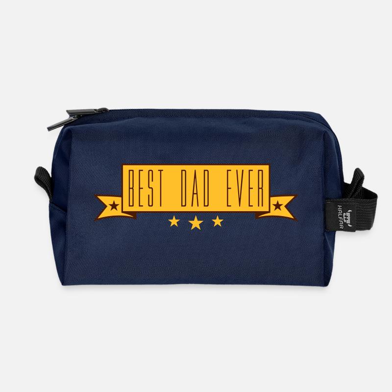 banner sticker aufkleber best in the world text da - Recycelte Kulturtasche - Navy