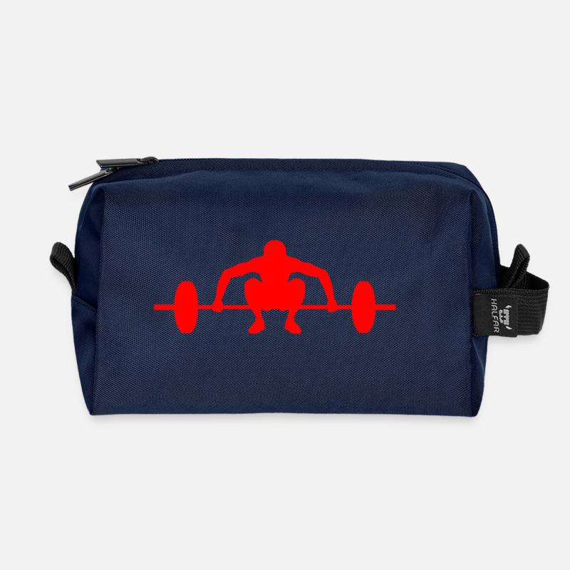 Barbell rot - Recycelte Kulturtasche - Navy