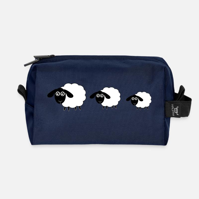 Schafe Schäfchen Lamm - Recycelte Kulturtasche - Navy