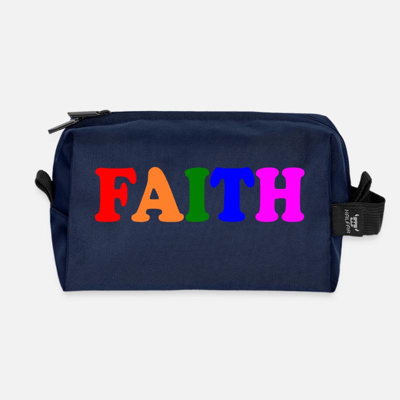 Faith - Recycelte Kulturtasche - Navy