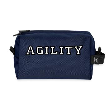 agility - Recycelte Kulturtasche - Navy - Vorne