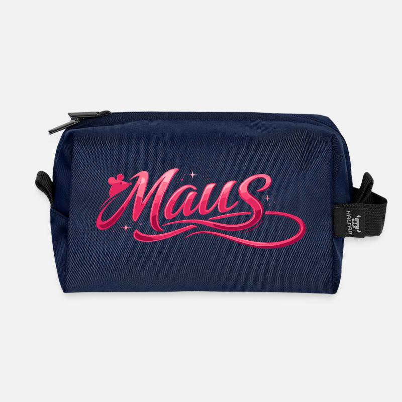 Süße Karnevalsmaus Kinder Kostüm Fasching Geschenk - Recycelte Kulturtasche - Navy