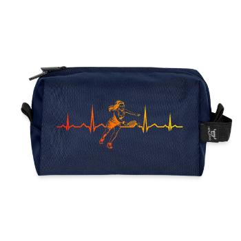 Pickleball pro design for pickleball player fans - Recycled Toiletry Zip Bag - navy - Front