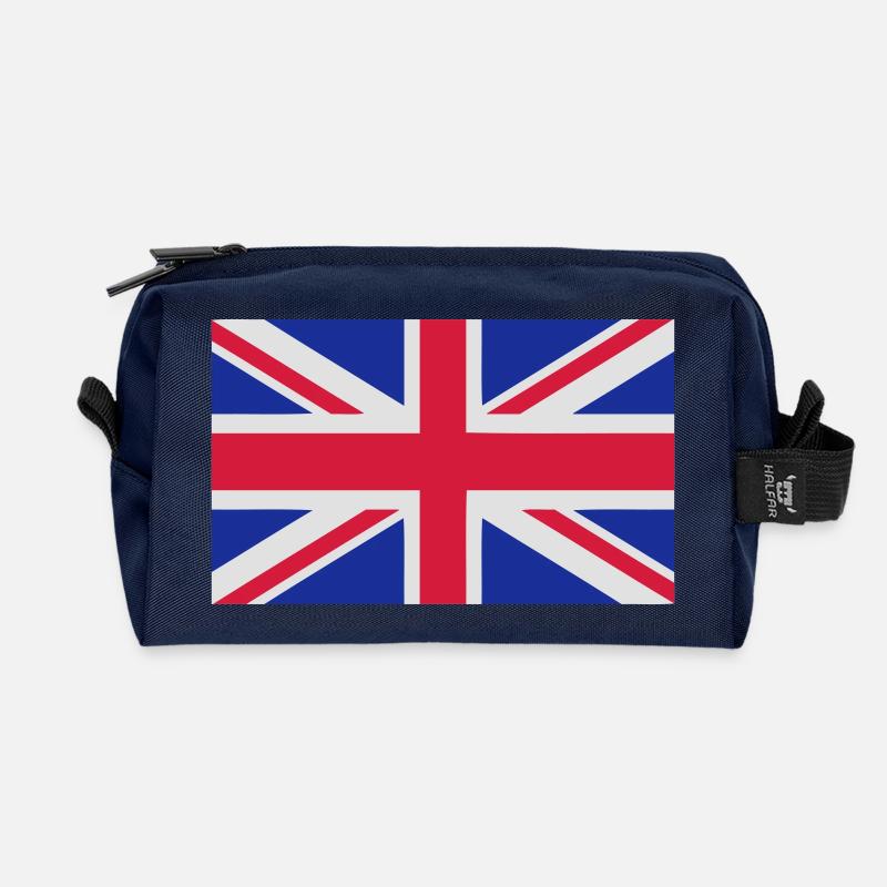 Union Jack - Recycled Toiletry Zip Bag - navy