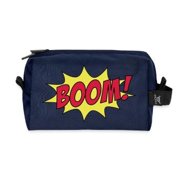 BOOM! - Recycled Toiletry Zip Bag - navy - Front