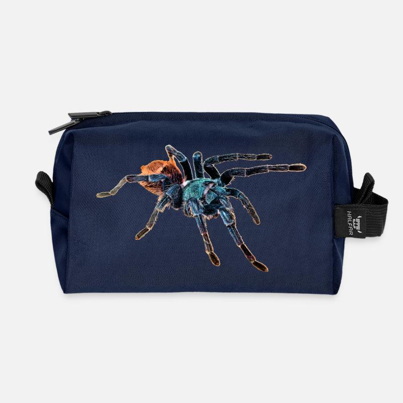 Vogelspinne - Recycelte Kulturtasche - Navy