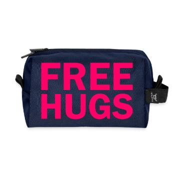 Free hugs - Recycled Toiletry Zip Bag - navy - Front