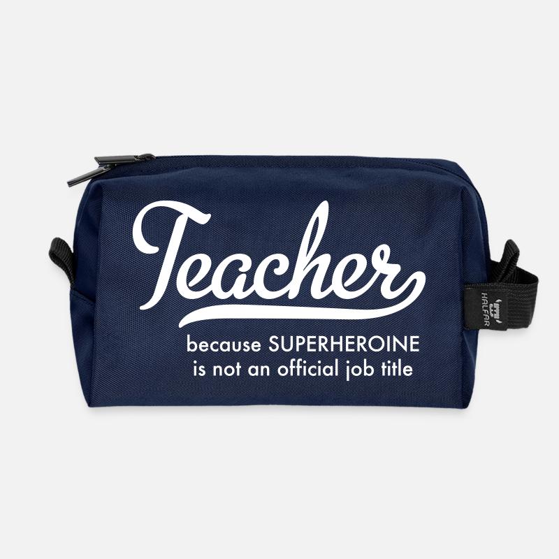 Lehrerin - Recycelte Kulturtasche - Navy