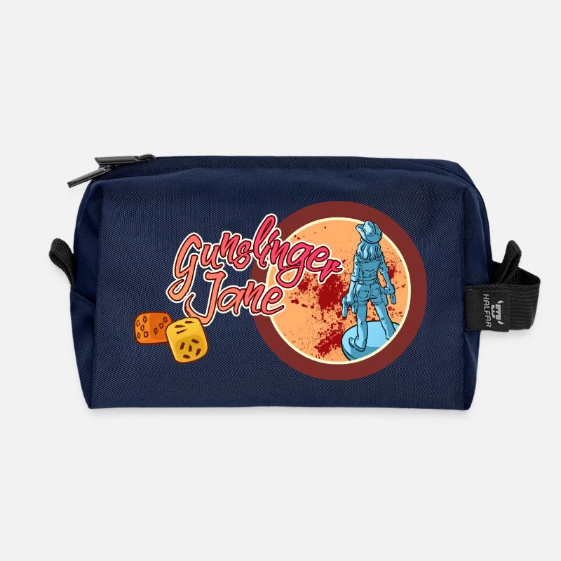 Gunslinger_Jane - Recycelte Kulturtasche - Navy