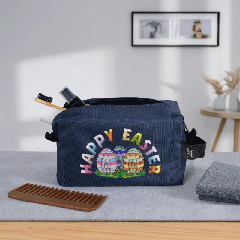 Happy Easter Brick Builder Easter Eggs Bricks Recycled Toiletry Zip Bag